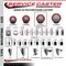 Service Caster 4'' Red Poly Swivel 3/4'' Expanding Stem Caster with Brake SCC-EX20S414-PPUB-RED-PLB-34 - alternate 3